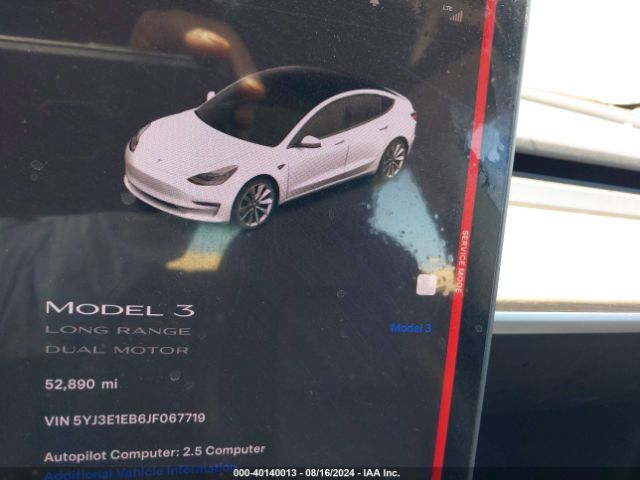 5YJ3E1EB6JF067719 Tesla Model 3 Long Range/performance