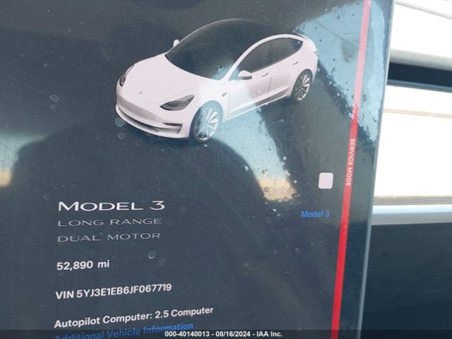 5YJ3E1EB6JF067719 Tesla Model 3 Long Range/performance