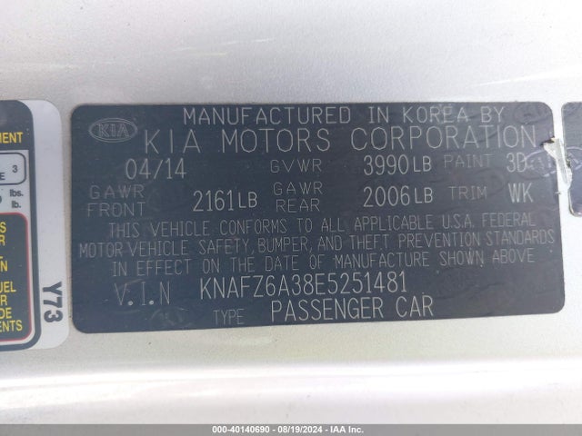 KIA Forte Koup Sx 2014 KNAFZ6A38E5251481 Image 9
