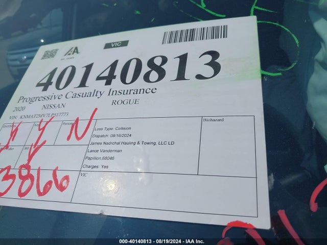 Nissan Rogue Sv Intelligent Awd 2020 KNMAT2MV7LP517773 Image 9