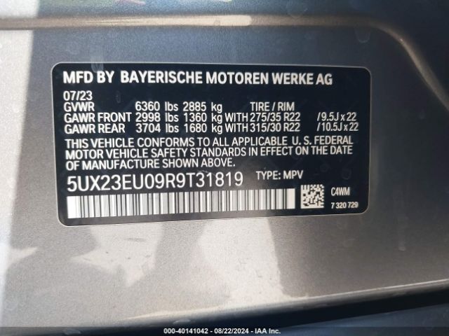 5UX23EU09R9T31819 BMW X5 Xdrive40i