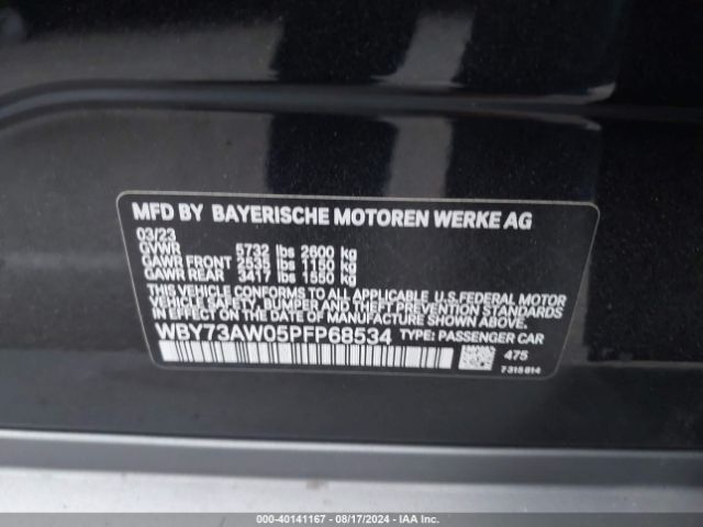 WBY73AW05PFP68534 BMW I4 Edrive40