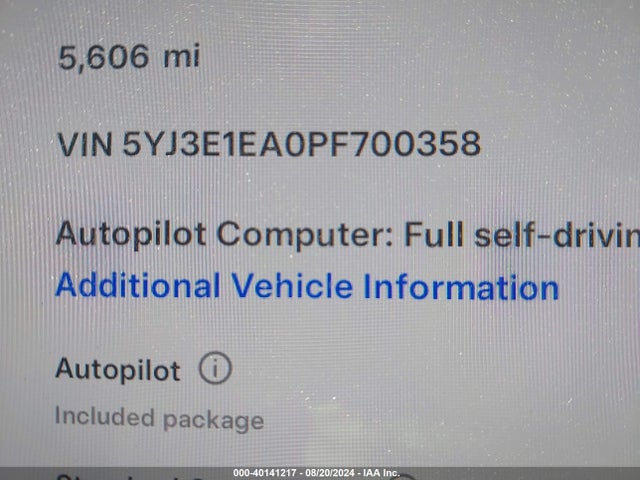 2023 TESLA MODEL 3 5YJ3E1EA0PF700358 Photo 8