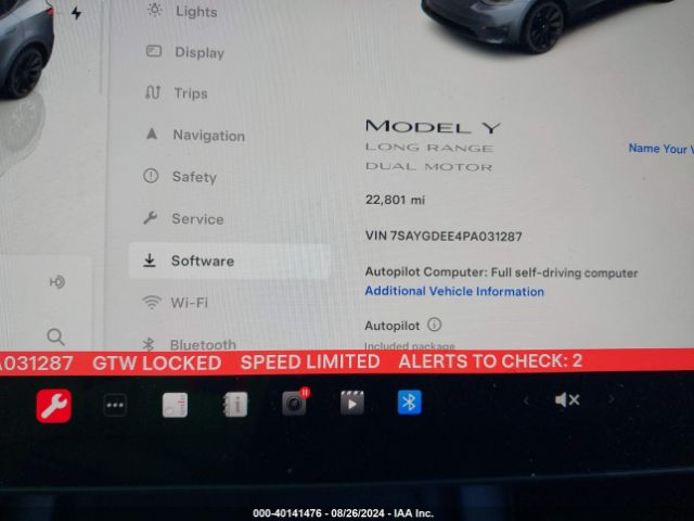 7SAYGDEE4PA031287 Tesla Model Y Awd/long Range Dual Motor All-wheel Drive