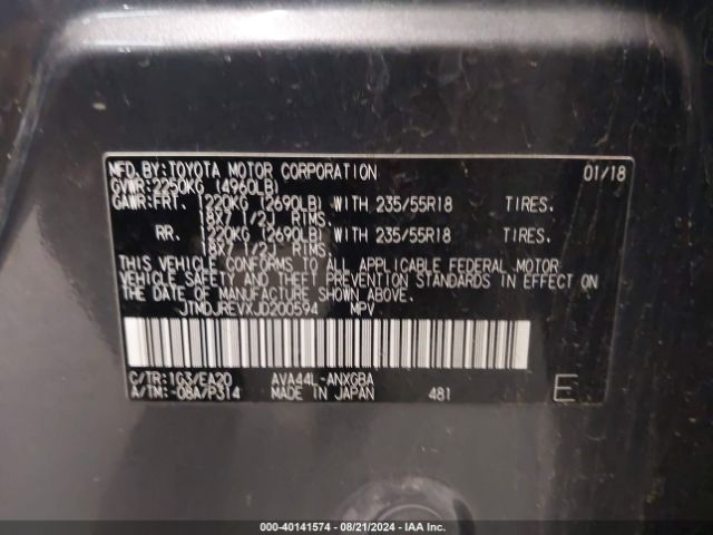 JTMDJREVXJD200594 Toyota Rav4 Hybrid Limited