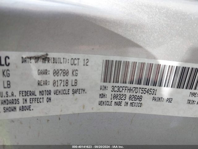 2013 FIAT 500 3C3CFFHH7DT554531 Photo 8