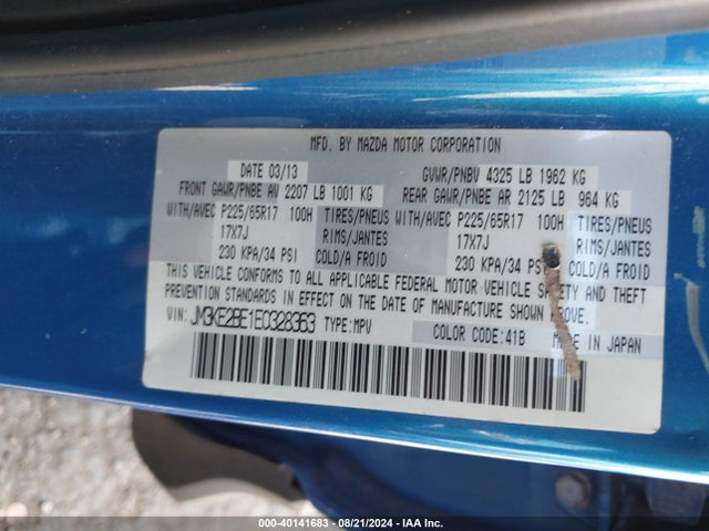 Mazda CX-5 SPORT 2014 JM3KE2BE1E0328363 Image 9