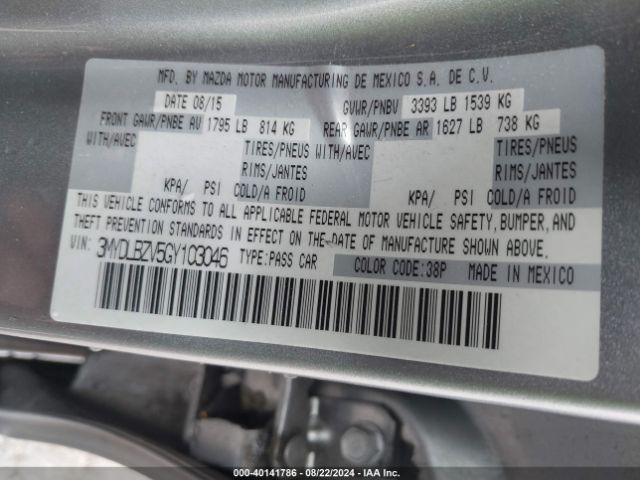 3MYDLBZV5GY103046 Scion IA