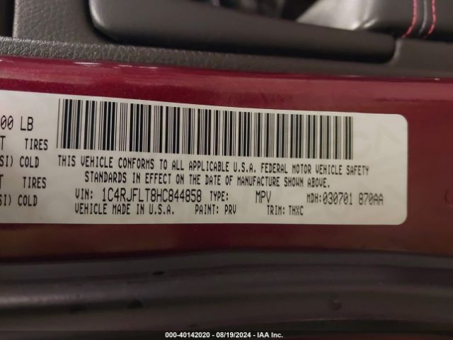 1C4RJFLT8HC844858 Jeep Grand Cherokee Trailhawk 4x4