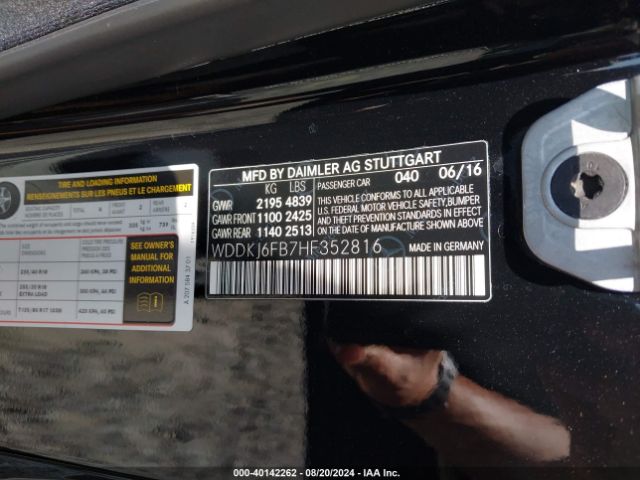 WDDKJ6FB7HF352816 Mercedes-Benz E 400