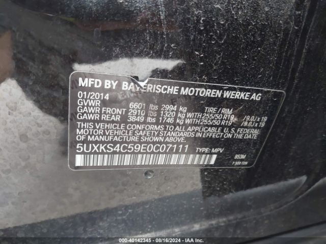 5UXKS4C59E0C07111 BMW X5 Xdrive35d