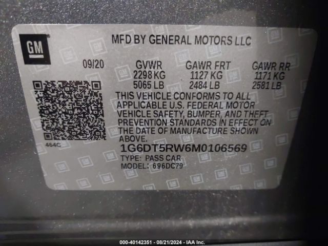 1G6DT5RW6M0106569 Cadillac Ct5 Premium Luxury