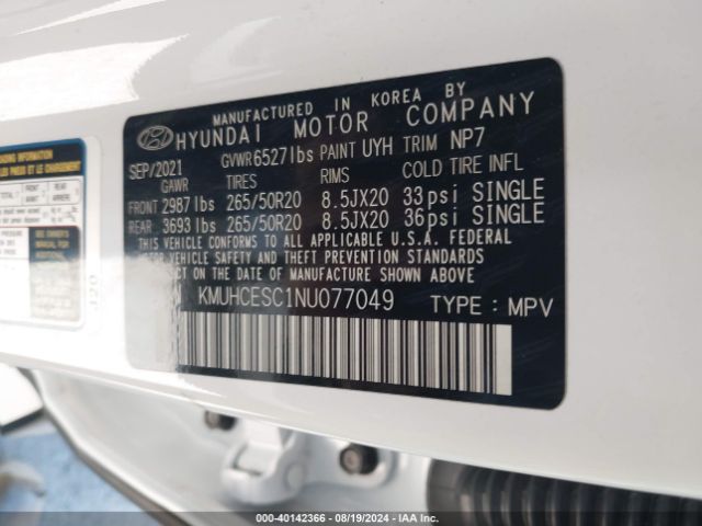 KMUHCESC1NU077049 Genesis Gv80 3.5t Awd Advanced