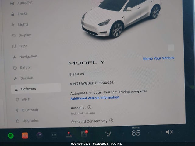 Tesla Model Y Long Range/rwd 2024 7SAYGDED7RF030082 Image 11