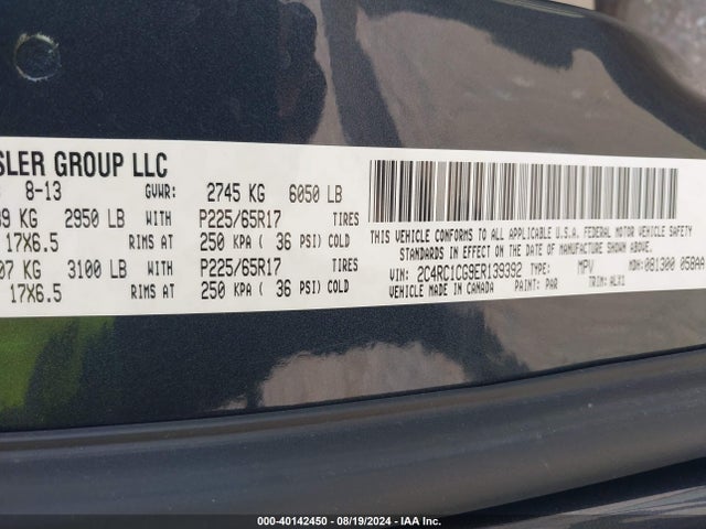 2C4RC1CG9ER139392 Chrysler Town & Country Touring-l