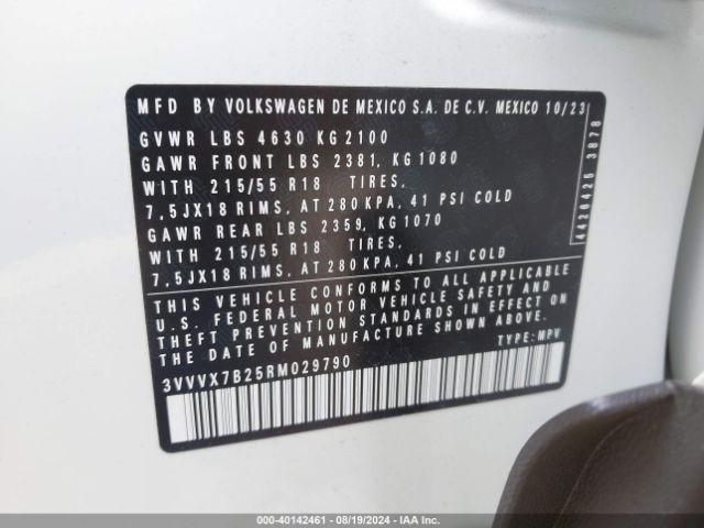 3VVVX7B25RM029790 Volkswagen Taos 1.5t Se
