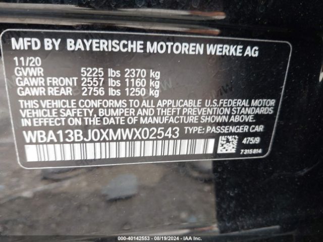WBA13BJ0XMWX02543 BMW 530i Xdrive