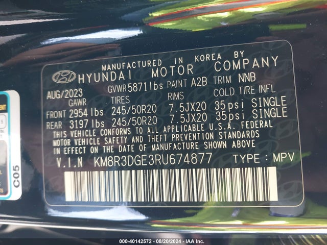 Hyundai Palisade Xrt 2024 KM8R3DGE3RU674877 Image 9