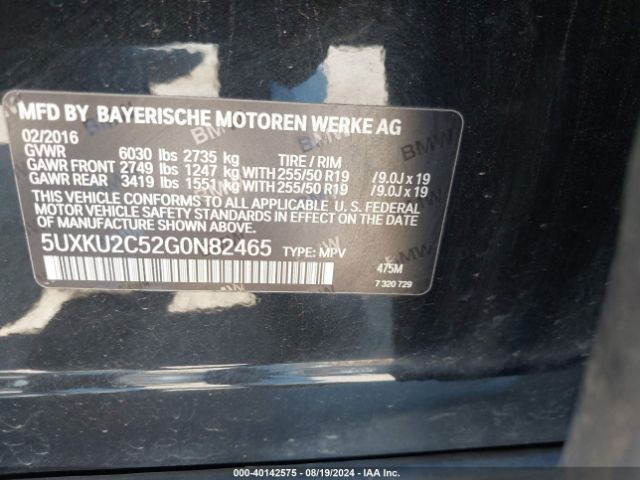 5UXKU2C52G0N82465 BMW X6 Xdrive35i