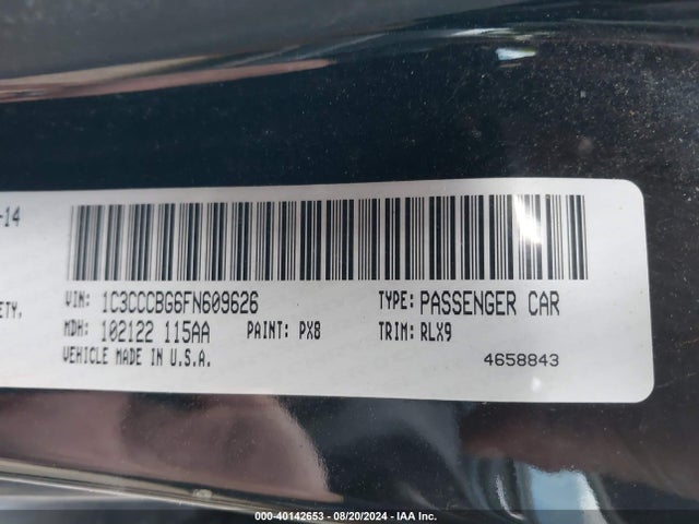 1C3CCCBG6FN609626 Chrysler 200 S