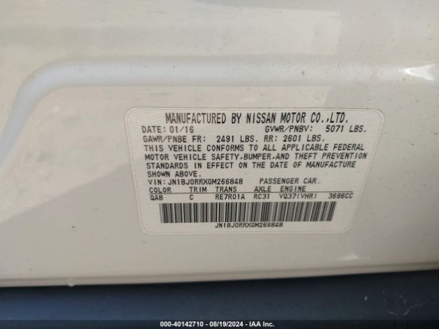 JN1BJ0RRXGM266848 Infiniti QX50