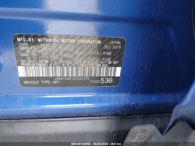 JA4AT4AA1KZ033379 Mitsubishi Eclipse Cross Sp