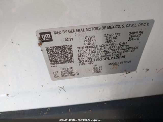 3GKALTEG6PL212695 GMC Terrain Awd Sle