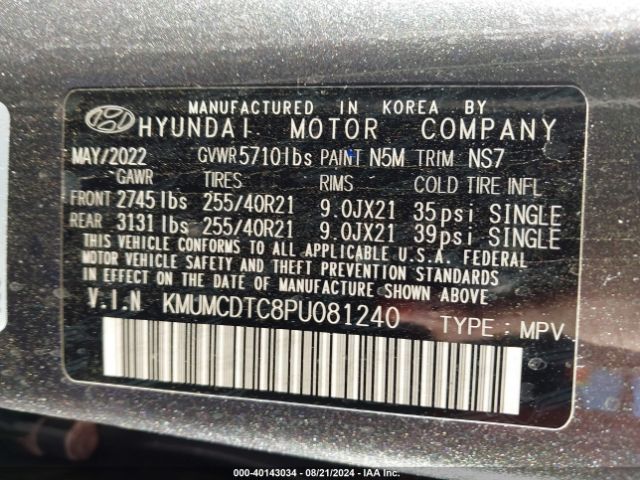 KMUMCDTC8PU081240 Genesis Gv70 3.5t Awd Sport
