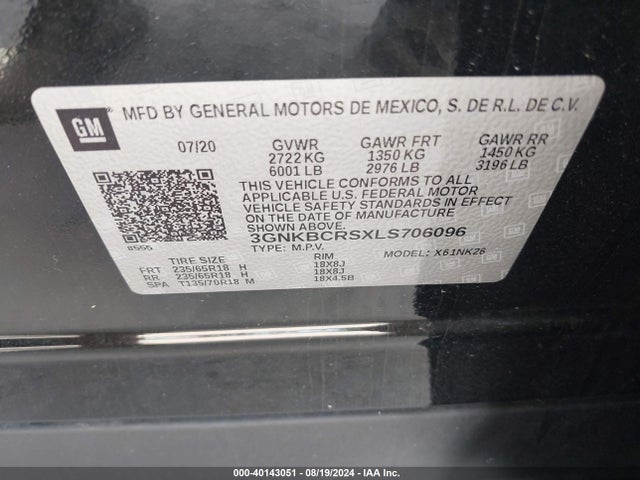 Chevrolet Blazer Fwd 2lt 2020 3GNKBCRSXLS706096 Image 9