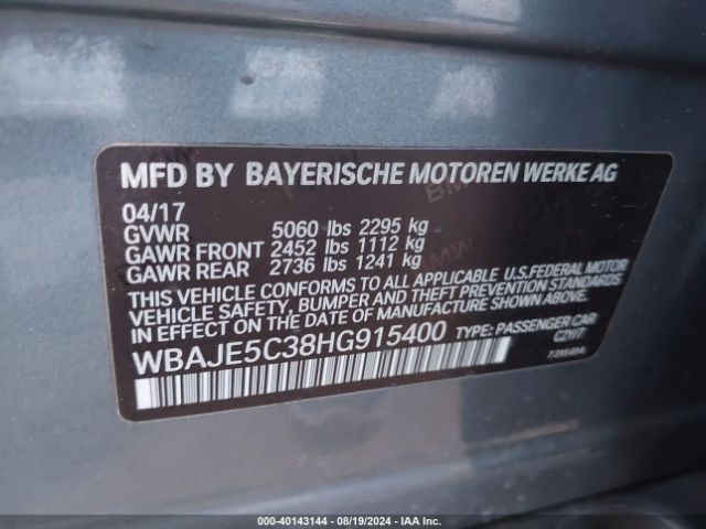 WBAJE5C38HG915400 BMW 540I