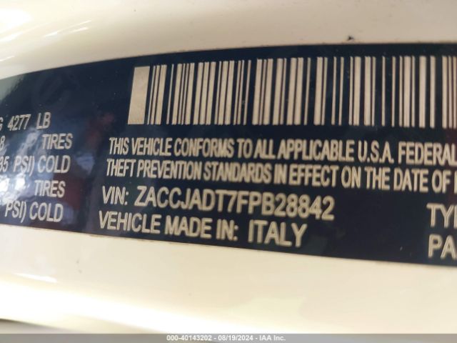 ZACCJADT7FPB28842 Jeep Renegade Limited