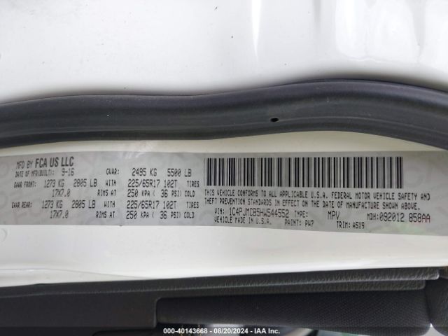 1C4PJMCB5HW544552 Jeep Cherokee Latitude 4x4