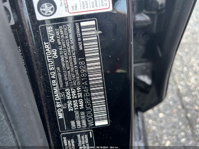 WDDUG8FB4FA189281 Mercedes-Benz S 550
