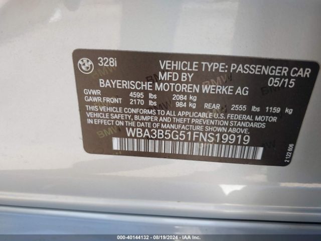 WBA3B5G51FNS19919 BMW 328i Xdrive