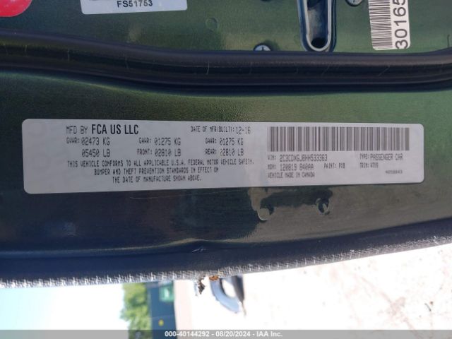 2C3CDXGJ8HH533363 Dodge Charger R/t Scat Pack Rwd