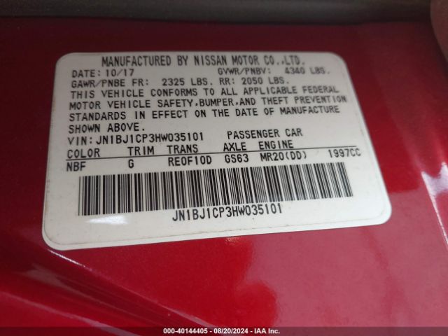 JN1BJ1CP3HW035101 Nissan Rogue Sport Sv