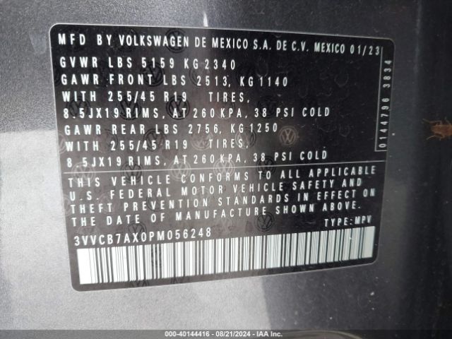 2023 VOLKSWAGEN TIGUAN 3VVCB7AX0PM056248 Photo 8