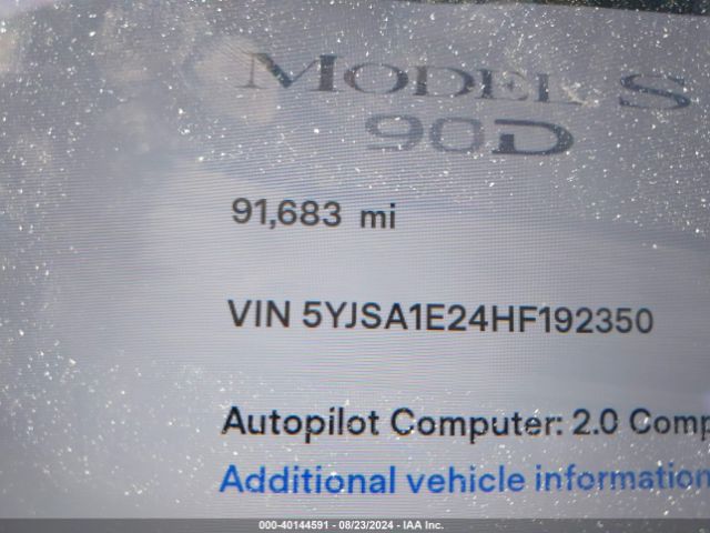 5YJSA1E24HF192350 Tesla MODEL S