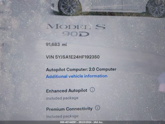 5YJSA1E24HF192350 Tesla MODEL S