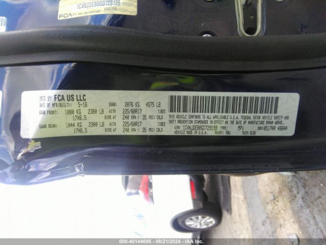 1C4NJDEB0GD729199 Jeep Compass High Altitude Edition