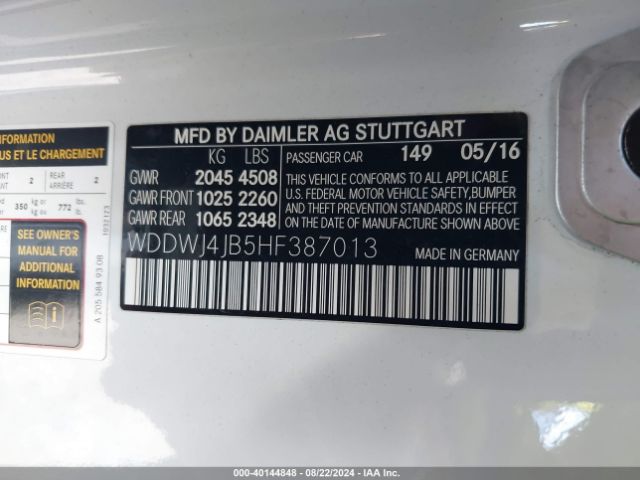 WDDWJ4JB5HF387013 Mercedes-Benz C 300