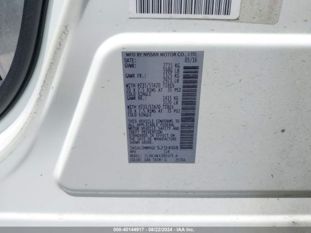 5N1AL0MM4GC520408 Infiniti QX60