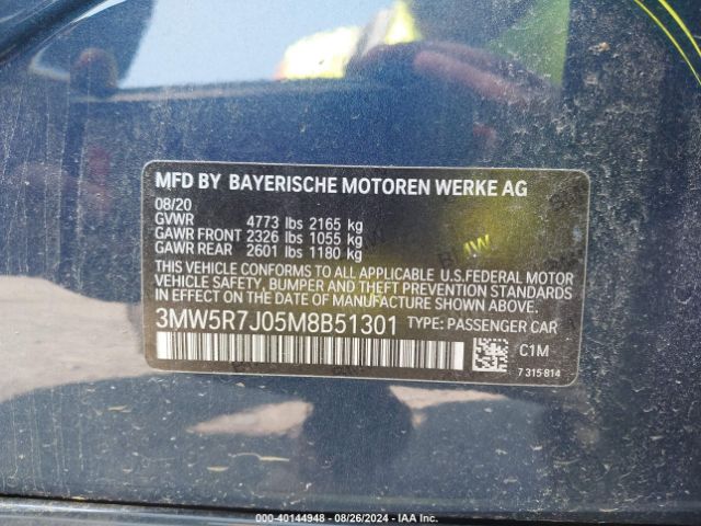 3MW5R7J05M8B51301 BMW 330i Xdrive