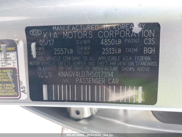 KNAGV4LD7H5017394 KIA Optima Plug-in Hybrid Ex