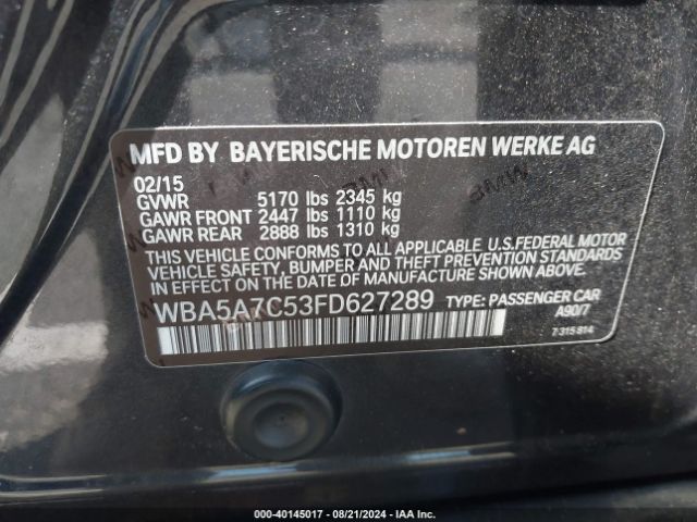 WBA5A7C53FD627289 BMW 528i Xdrive