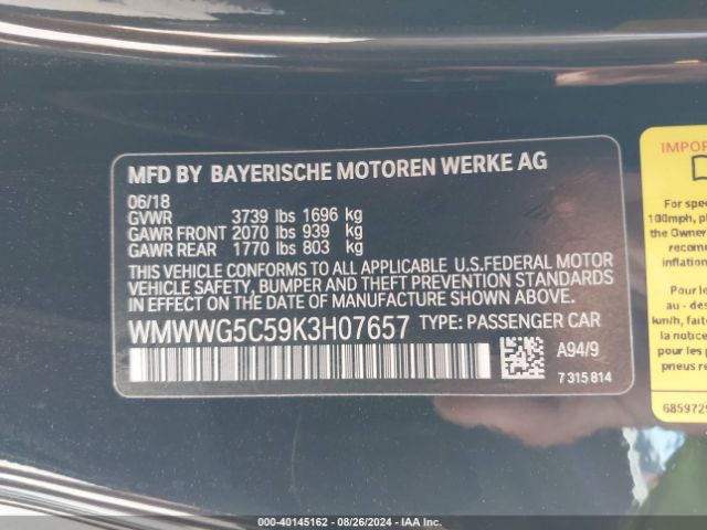 WMWWG5C59K3H07657 Mini Convertible Cooper