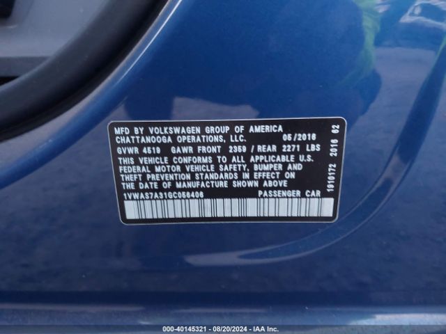 1VWAS7A31GC056406 Volkswagen Passat 1.8t R-line