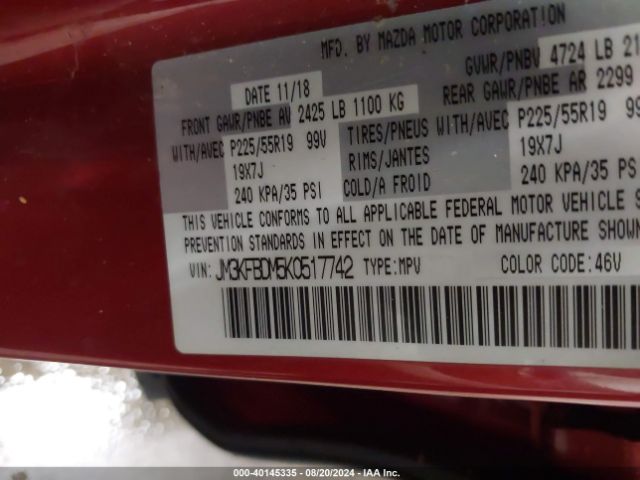 JM3KFBDM5K0517742 Mazda Cx-5 Grand Touring