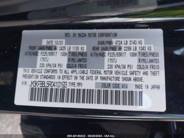 JM3KFBBL5R0410193 Mazda Cx-5 2.5 S Select