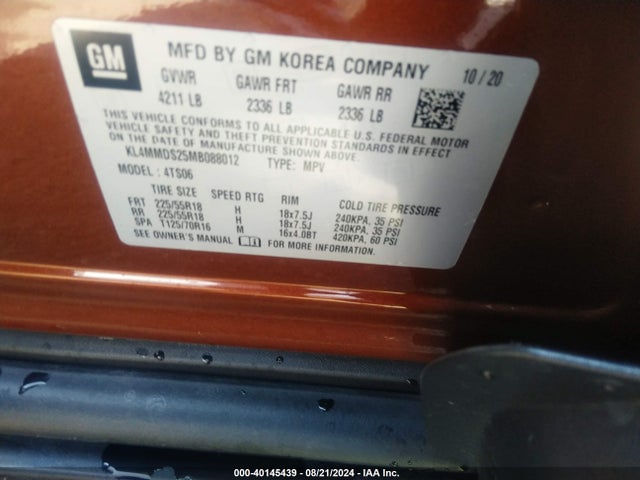 KL4MMDS25MB088012 Buick Encore Gx Fwd Select